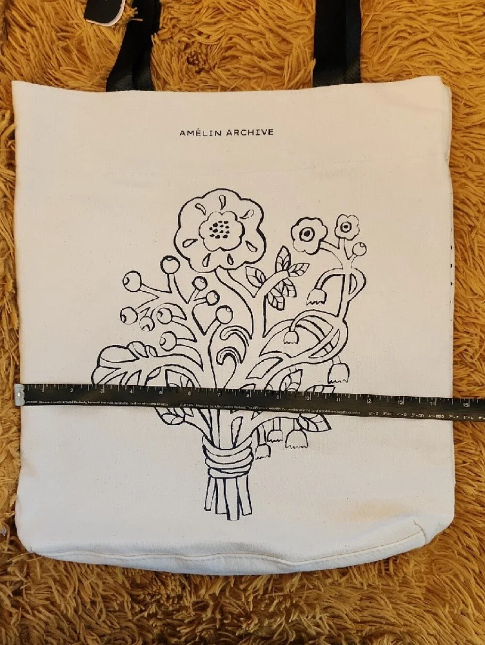 Cream Floral Print Canvas Tote FINAL PRICE